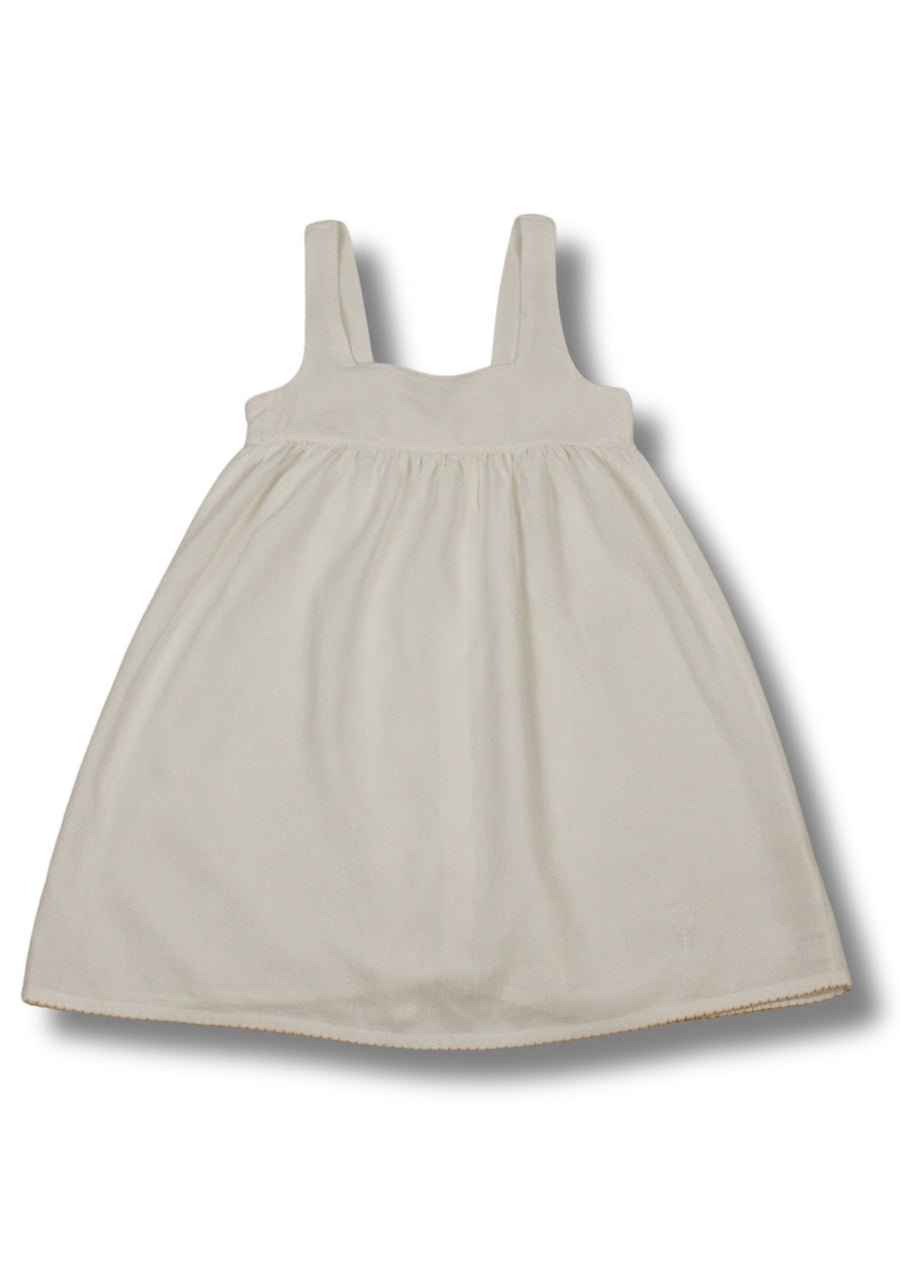 Leah linen dress - WHITE