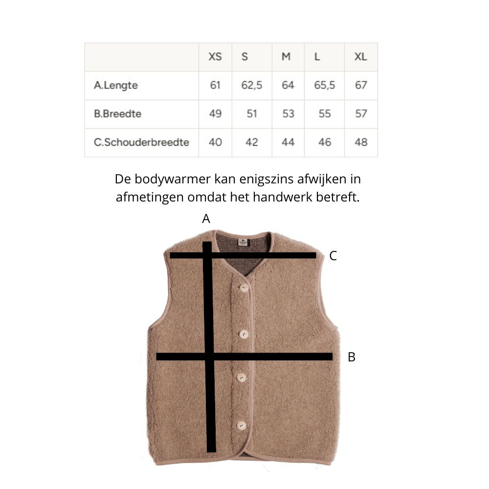 Bodywarmer po limited edition tan adult