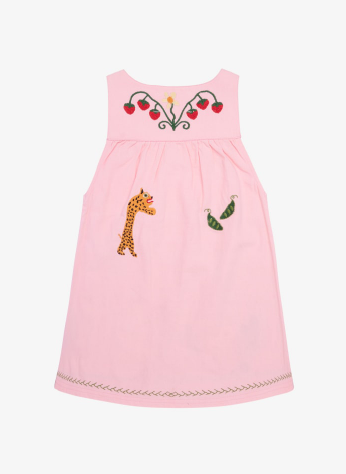 Magda mini jurk pink Sissel eldebo achterzijde.