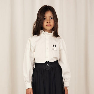 Chef panda woven blouse