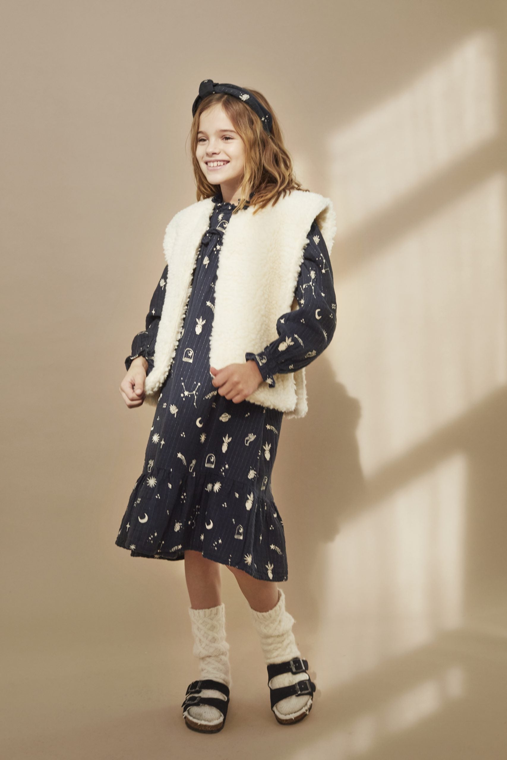 The New Society PAOLA DRESS - COSMOS PRINT