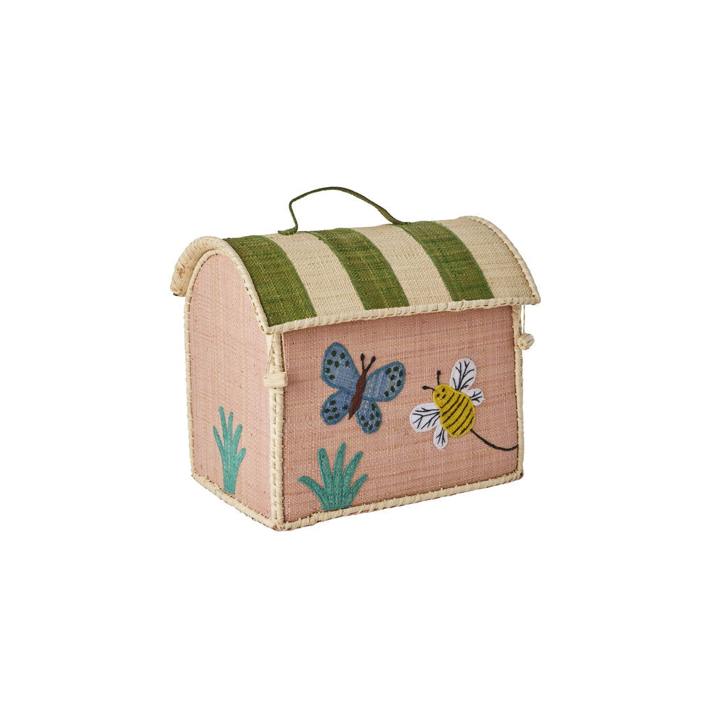 Raffia opbergbox klein butterfly