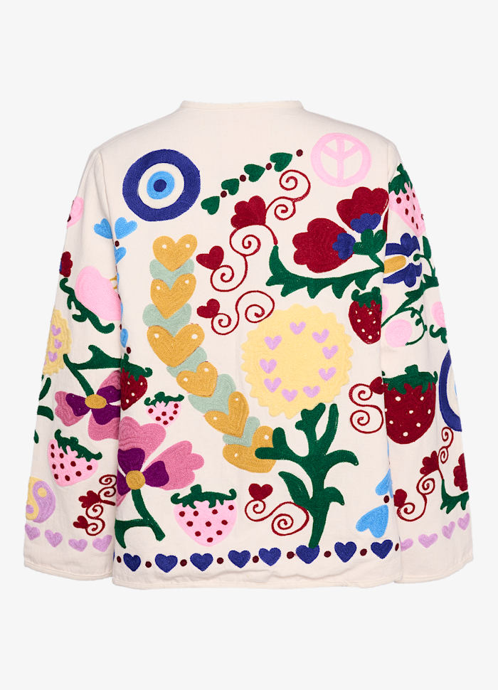 Pre-order Maggie jacket white rose