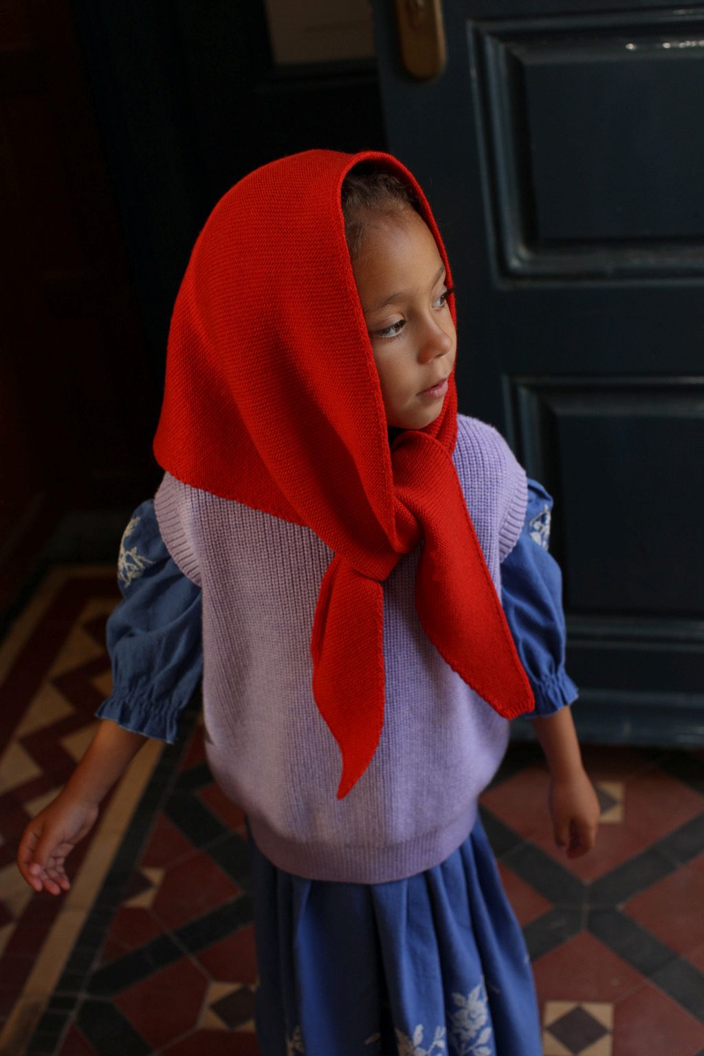 Sjaal josephina rood kids & dames