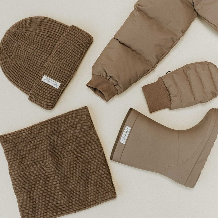 Sjaal wol pine bark enfant