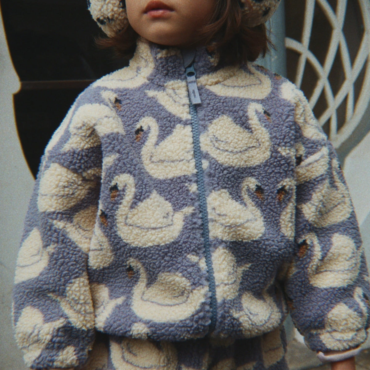Teddy jacket zwanen