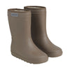 De thermoboots zijn gevoerd met wol aan de binnenzijde. De regenlaarzen zijn van ENFANT en chocolate chip van kleur.
