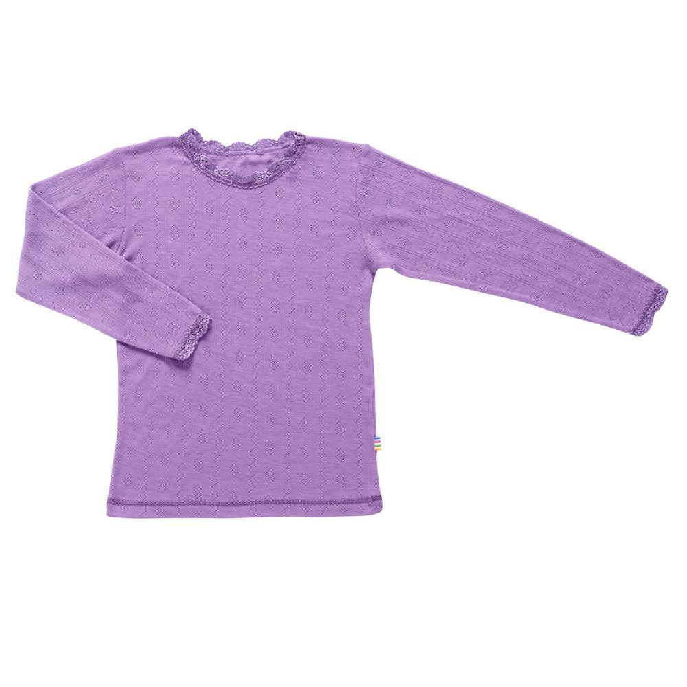 Tshirt pointelle paars