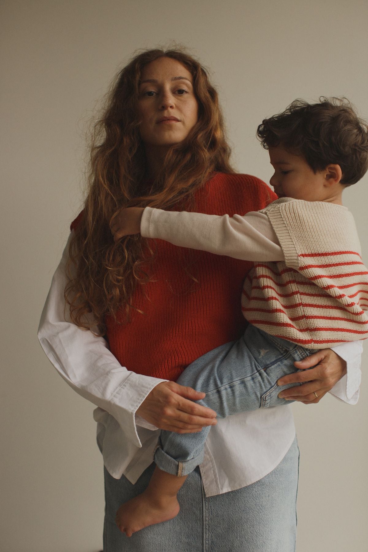 Vest harvey baby cream red
