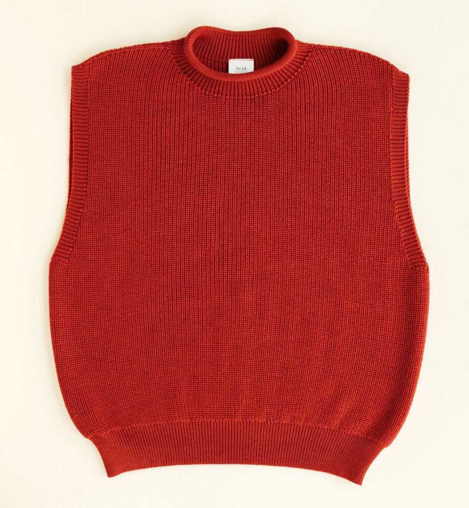 voorzijde Vest helle adult red hvid