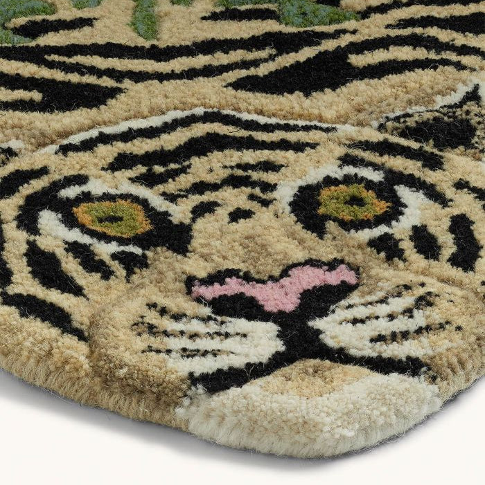 Vloerkleed witte tijger groot