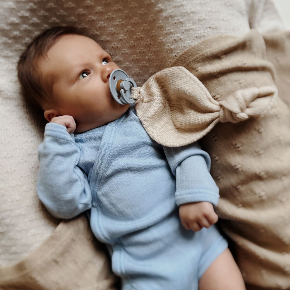 Wikkelromper merinowol blue Joha lifestyle.