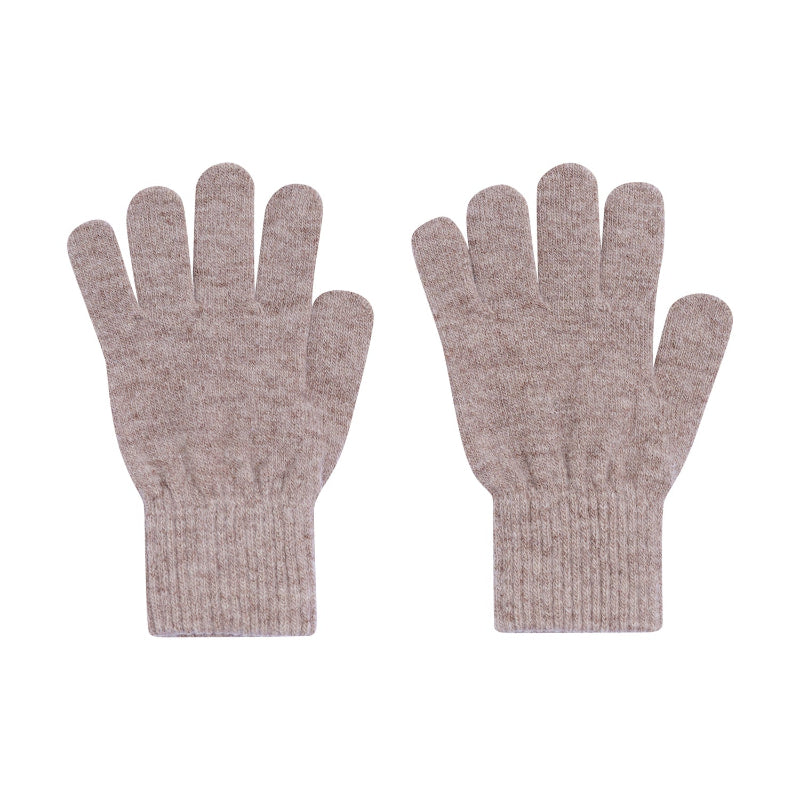 Wollen handschoenen taupe