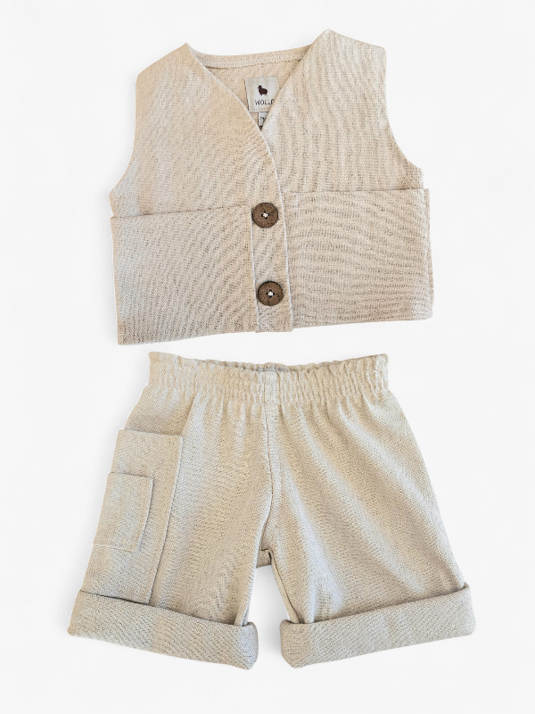 Linnen bodywarmer