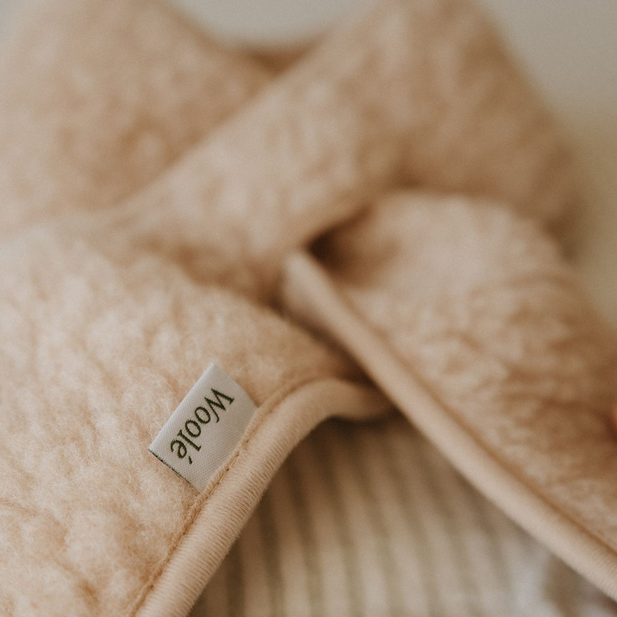Sjaal 100% wol beige