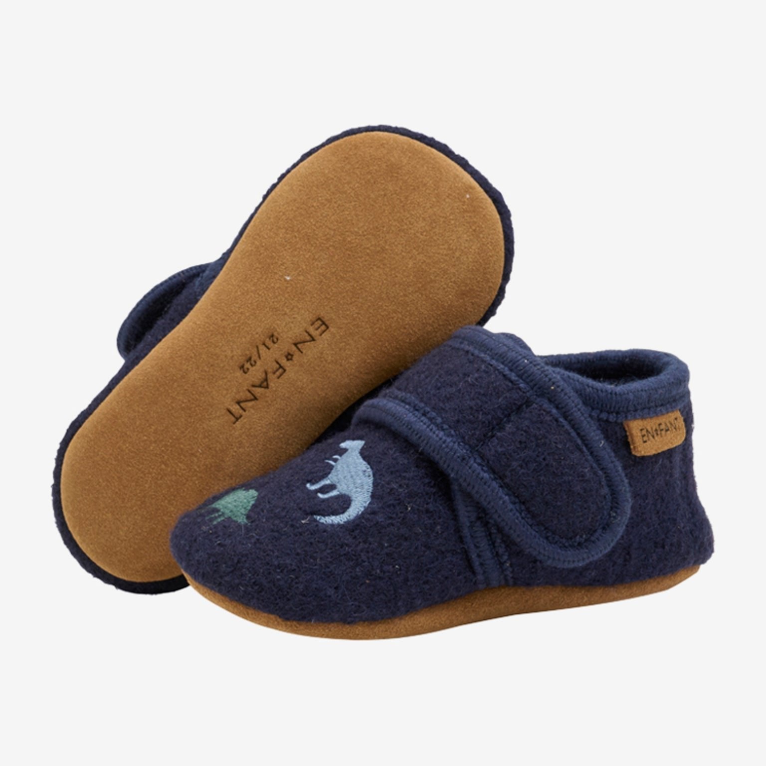 Babyslofjes blauw borduur - Charly's