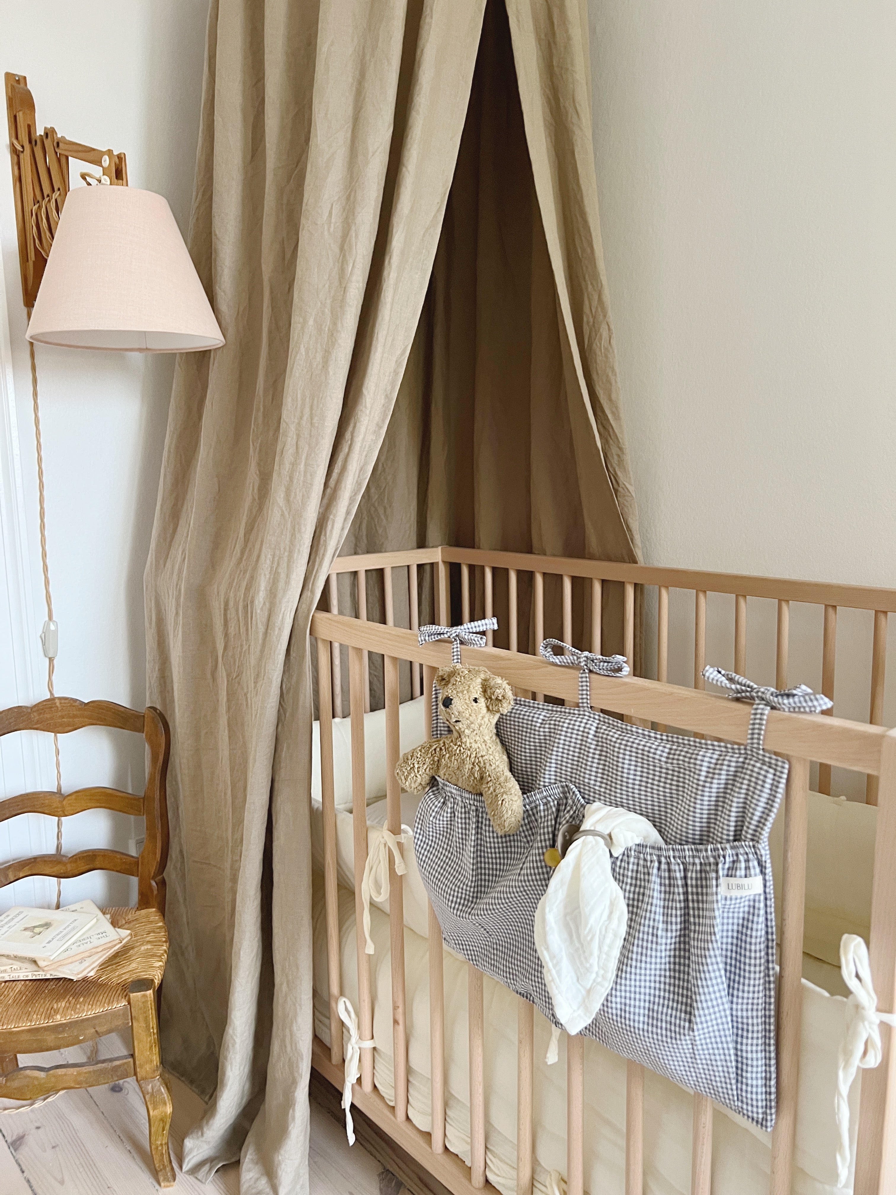 Bedpocket grijs ruitjes - Charly's