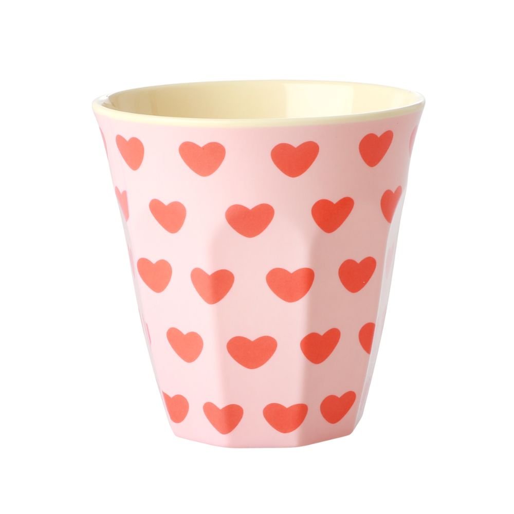 Beker roze hartjes print - Charly's