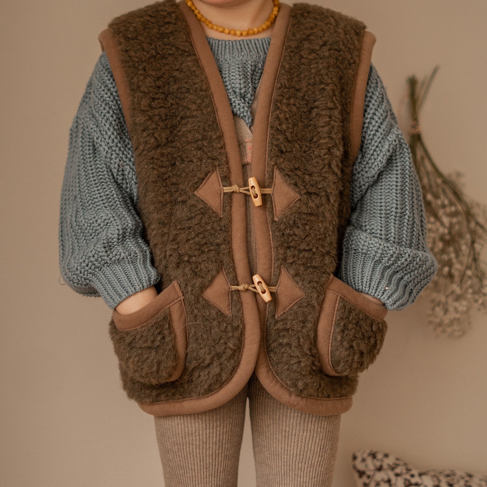 Bodywarmer junior bark - Charly's
