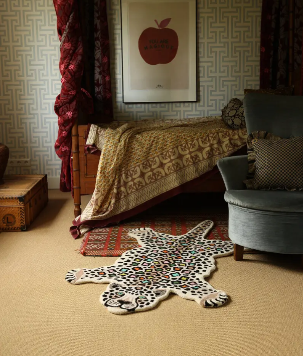 Vloerkleed disco luipaard groot
