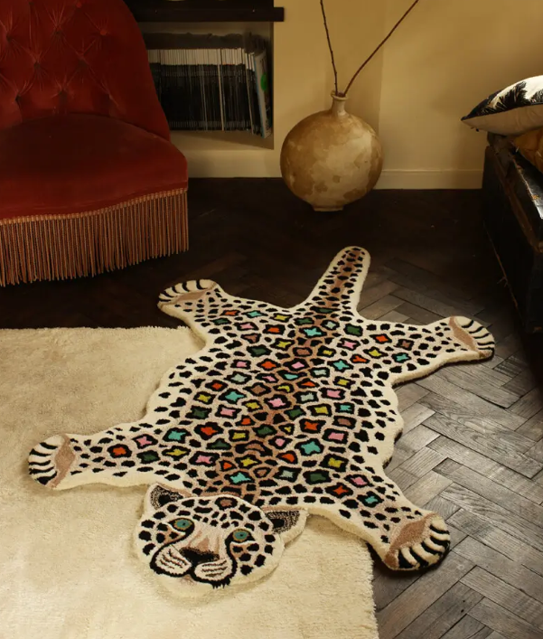 Vloerkleed disco luipaard groot