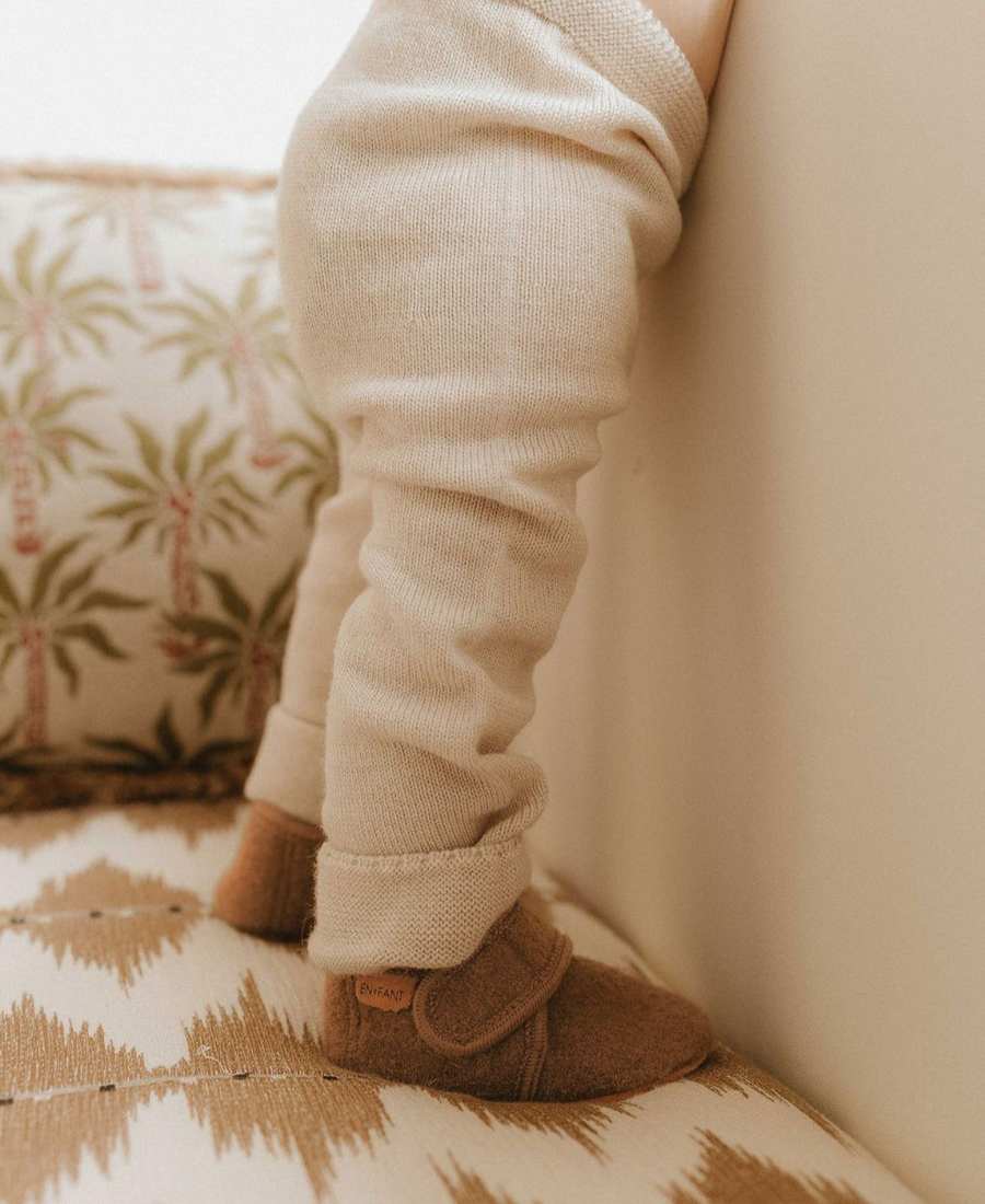 Babyslofjes wool bruin limited edition