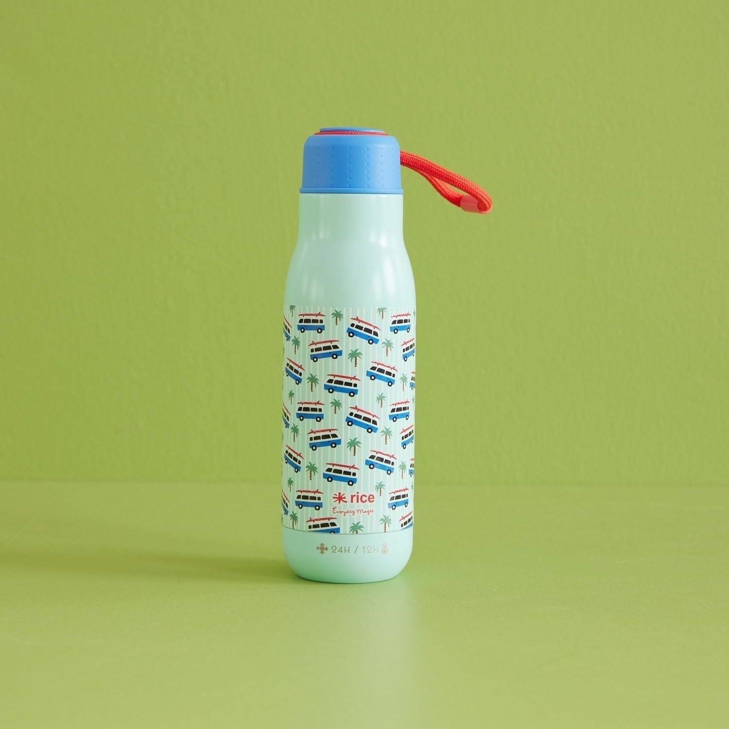 Fles roestvrijstaal blauw 0.5 liter - Charly's