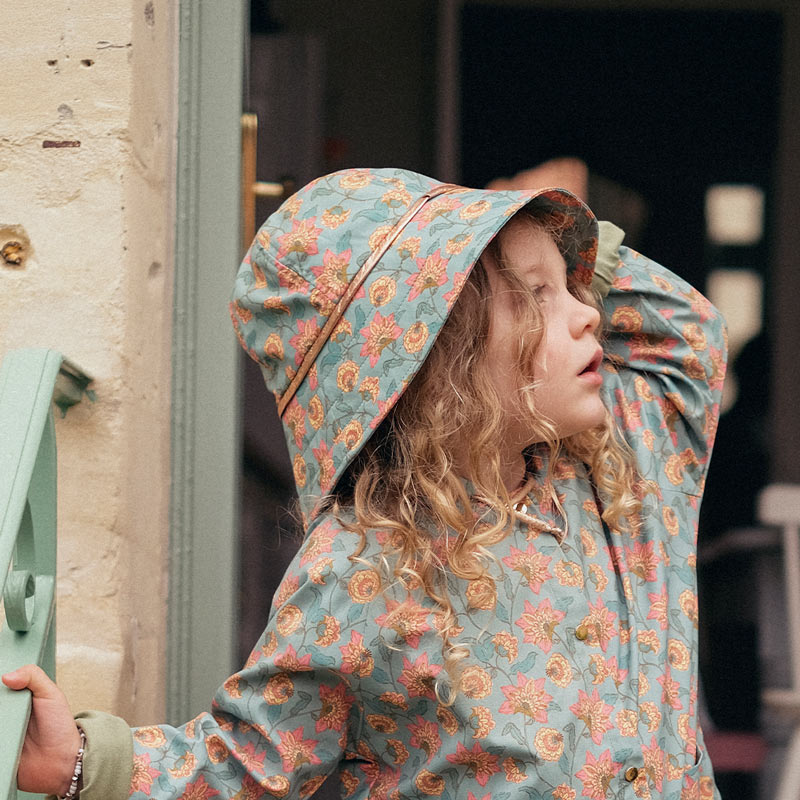 Louise Misha RAIN HAT GRANIMA TURQUOISE FLOWERS