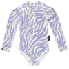 UV zwempak voor een meisje met lange mouw en een patroon erop