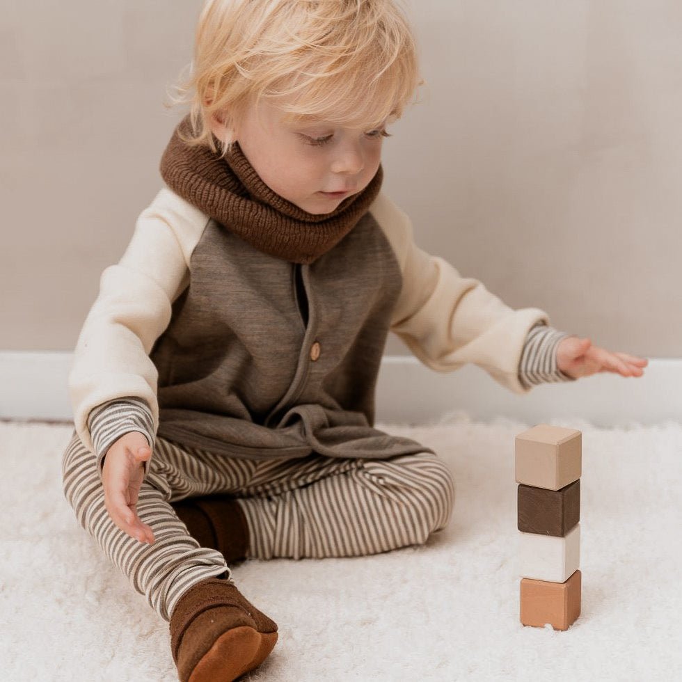 Jasje wolfleece walnoot stripe - Charly's