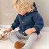Blauw wolfleece jasje van het merk Engel Natur voor baby's en kinderen shop the look.