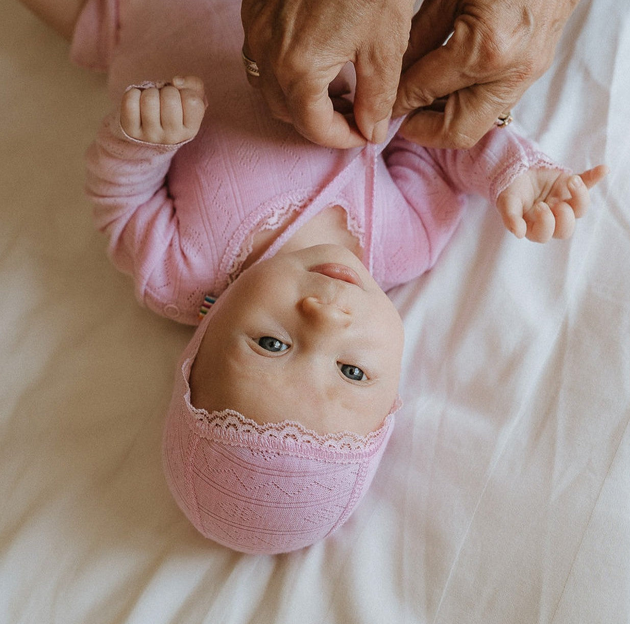 Muts pointelle rose
