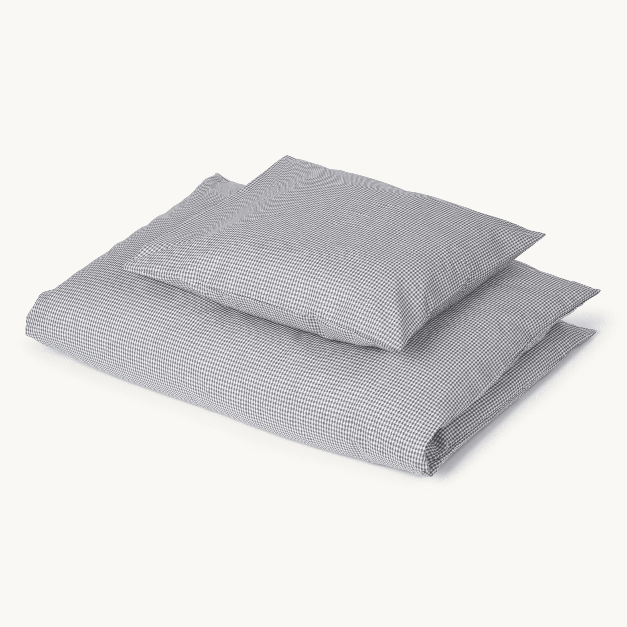 Junior bedset grijs ruitjes - Charly's