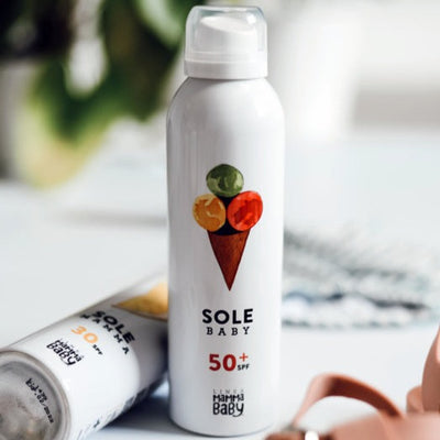 Zonnebrand voor baby's en kinderen SPF50 voor extra goede bescherming tegen de zon.