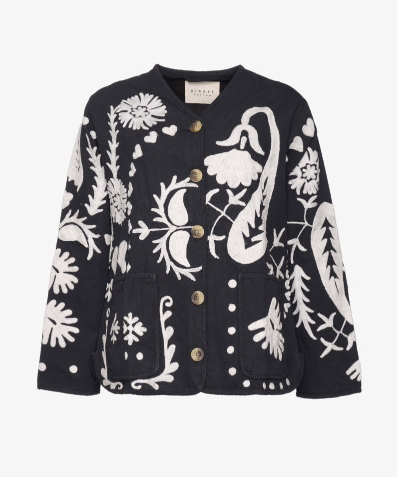 Maggie suzani jacket washed black - Charly's