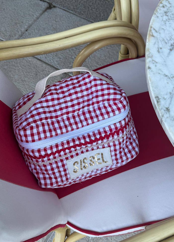 PRE - ORDER Sissel Bucket Bag Red Checks - Charly's