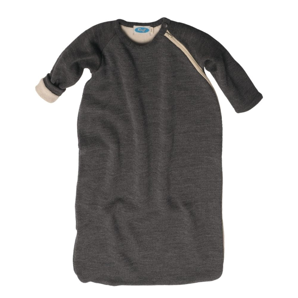 Slaapzak merinowol gevoerd katoen grijs - Charly's