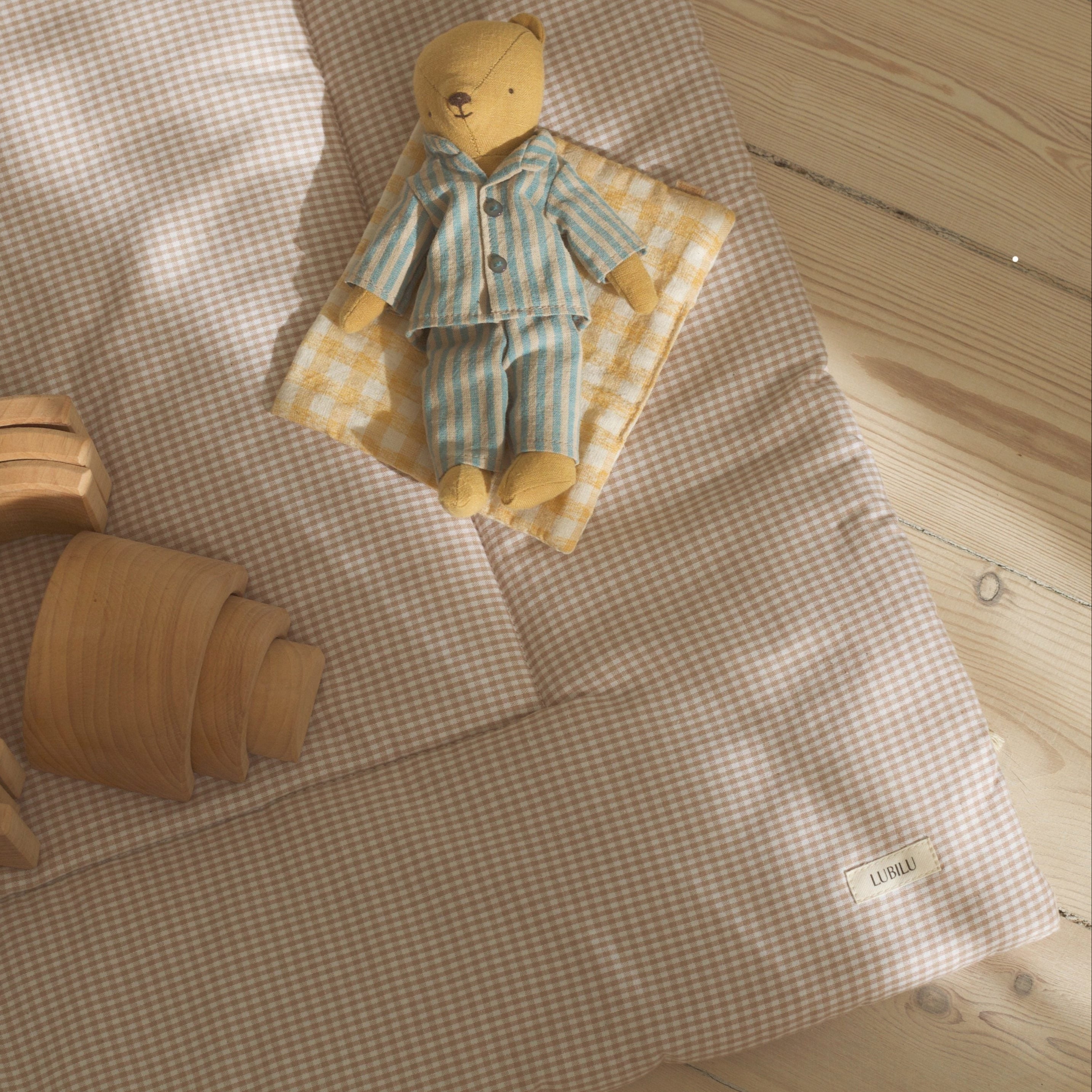 Speelmat beige ruitjes - Charly's