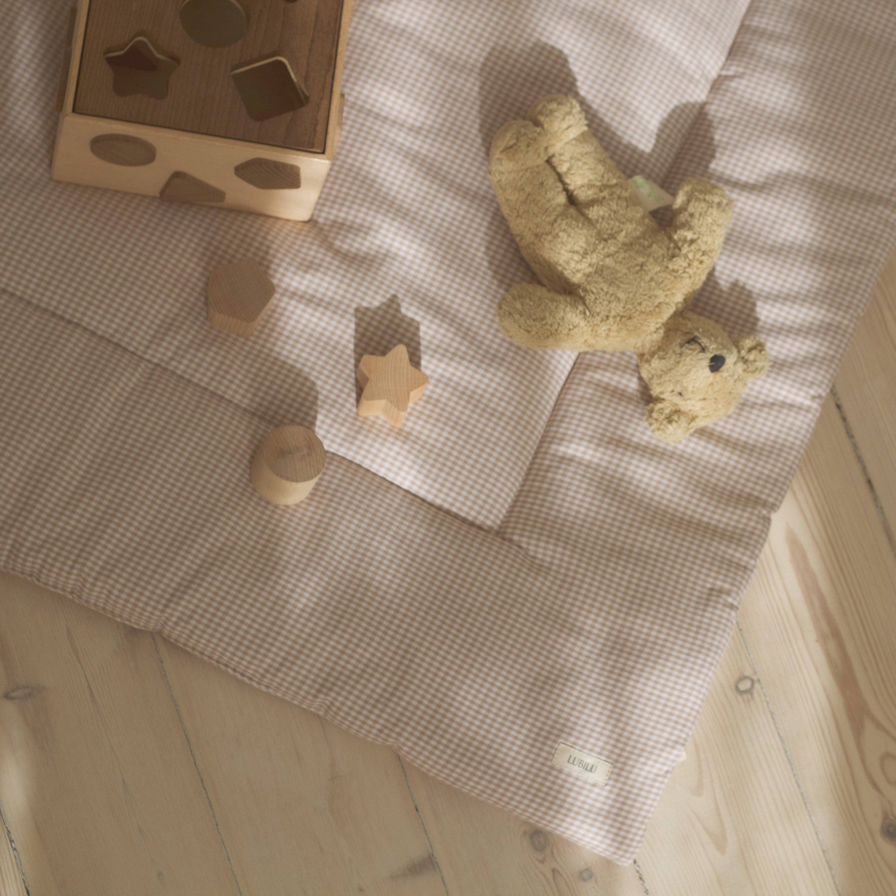 Speelmat beige ruitjes - Charly's