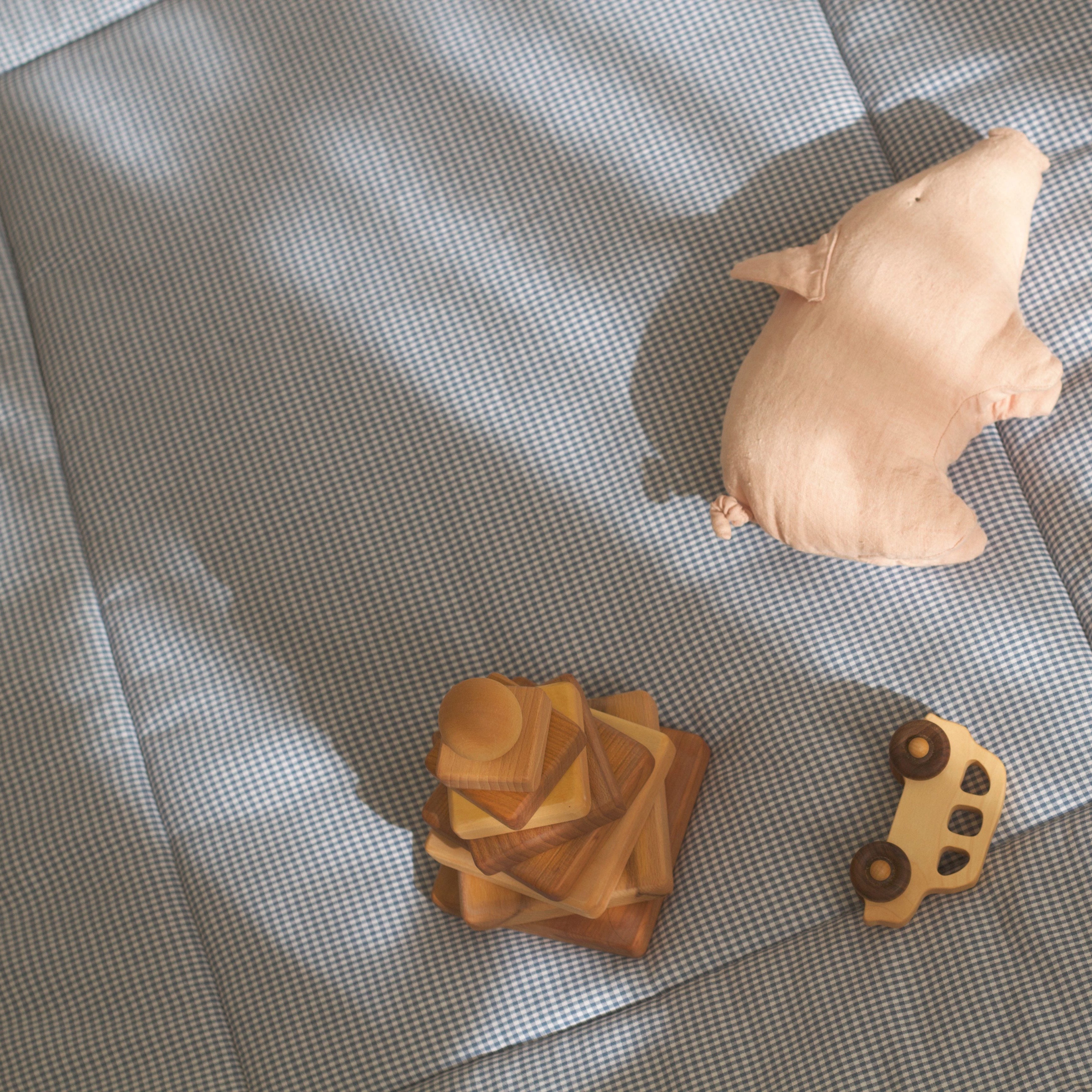 Speelmat blauw ruitjes - Charly's