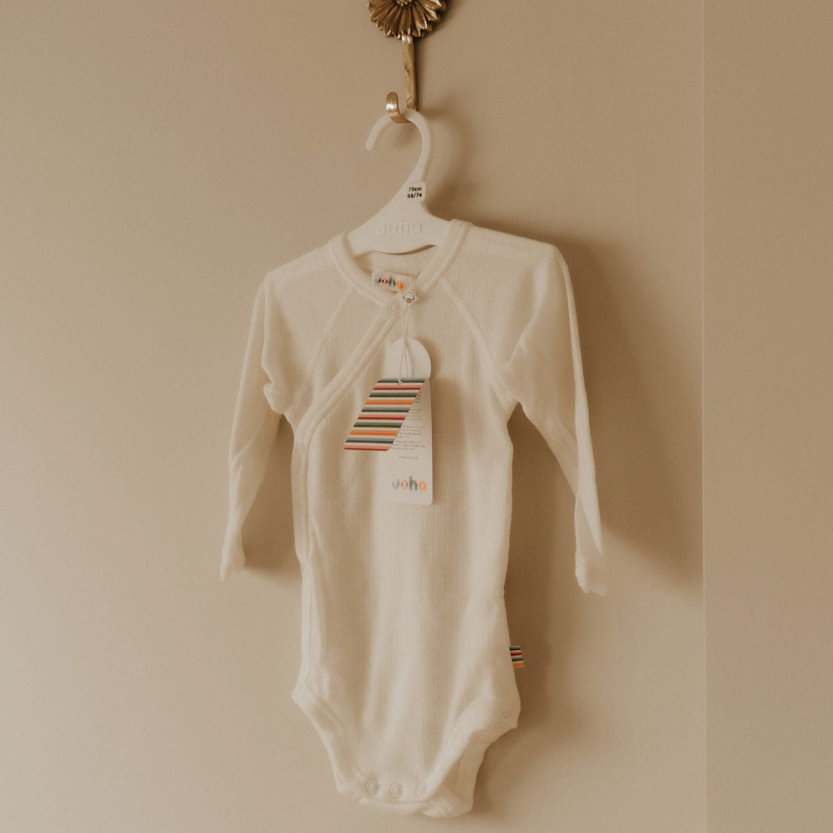 Wikkelromper merino wol naturel - Charly's