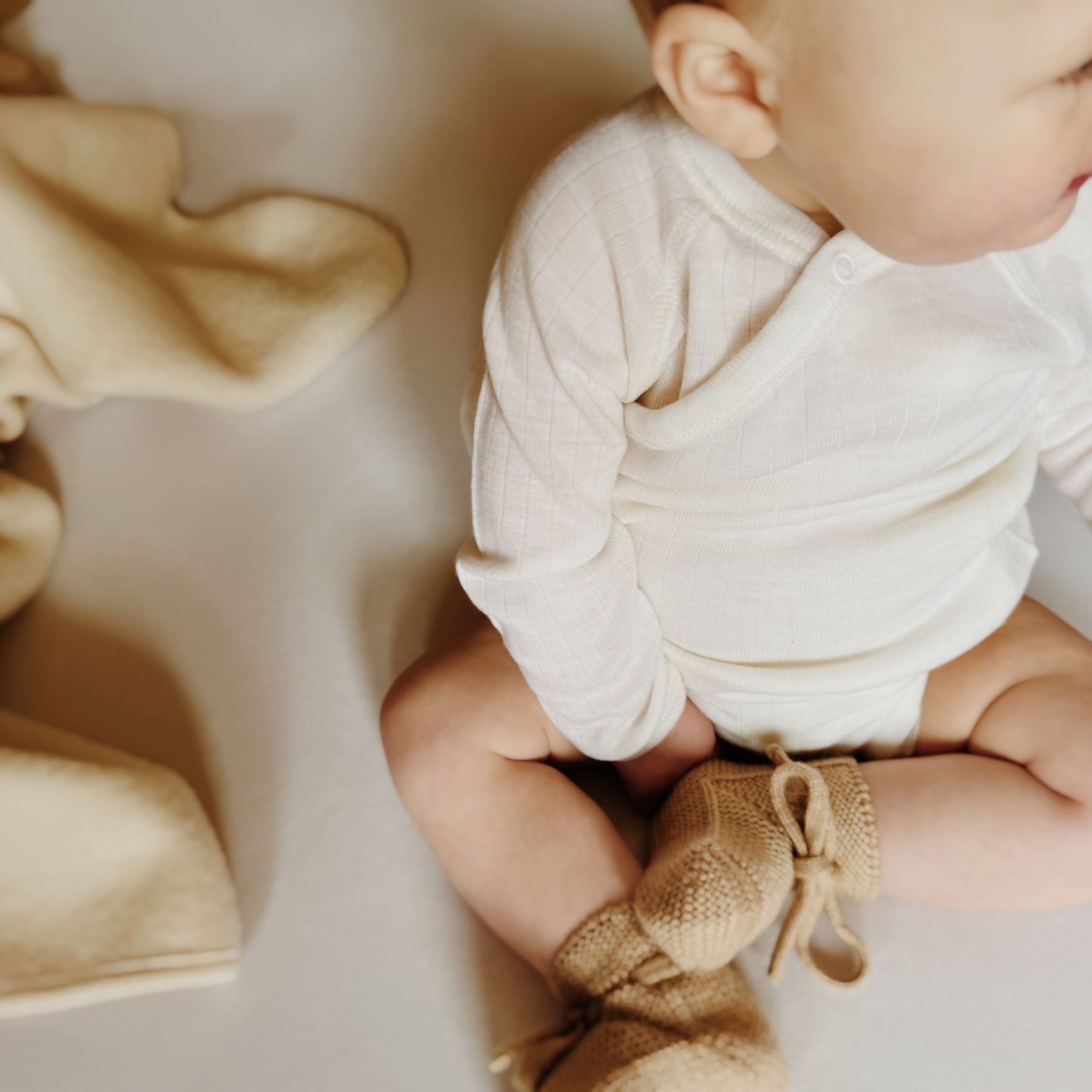 Wikkelromper merino wol naturel - Charly's