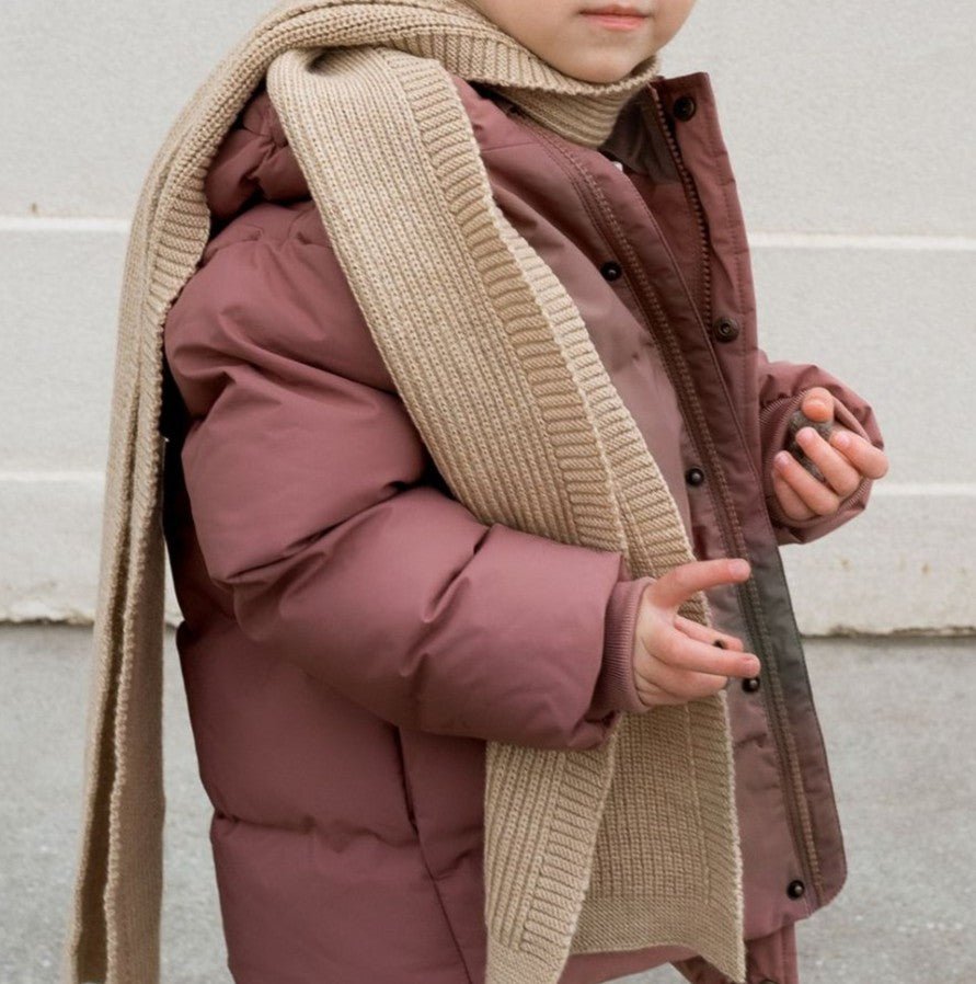 Winterjas rose taupe enfant - Charly's