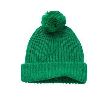 Beanie pompon fern green