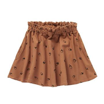 Paperbag skirt Acorn print