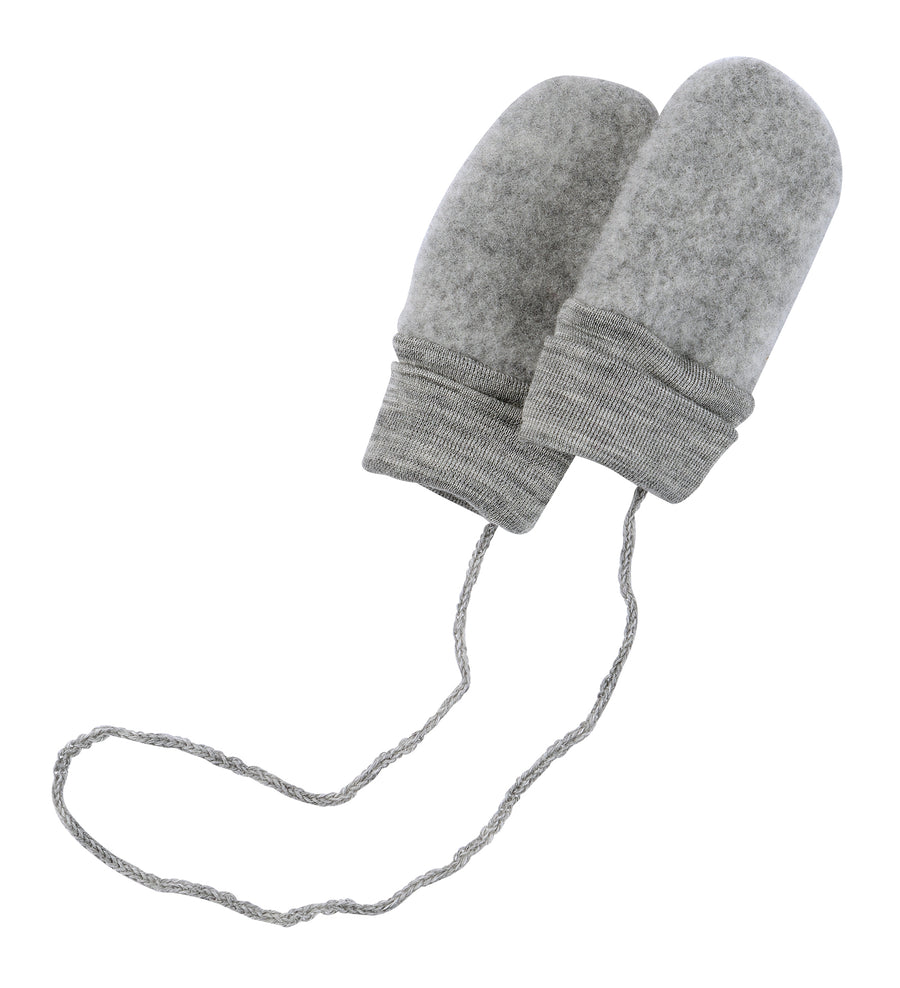 Grijze wollen wantjes van het merk Engel Natur voor baby's (kinderen).