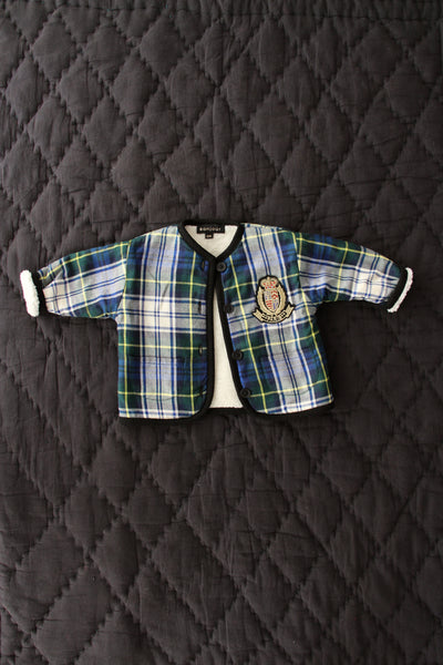 Reversible cardigan/jacket Dark green check