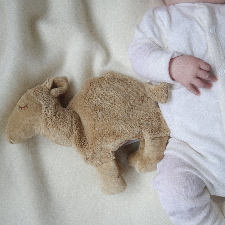 Knuffel in de vorm van een kameel voor baby's / kinderen van Senger.