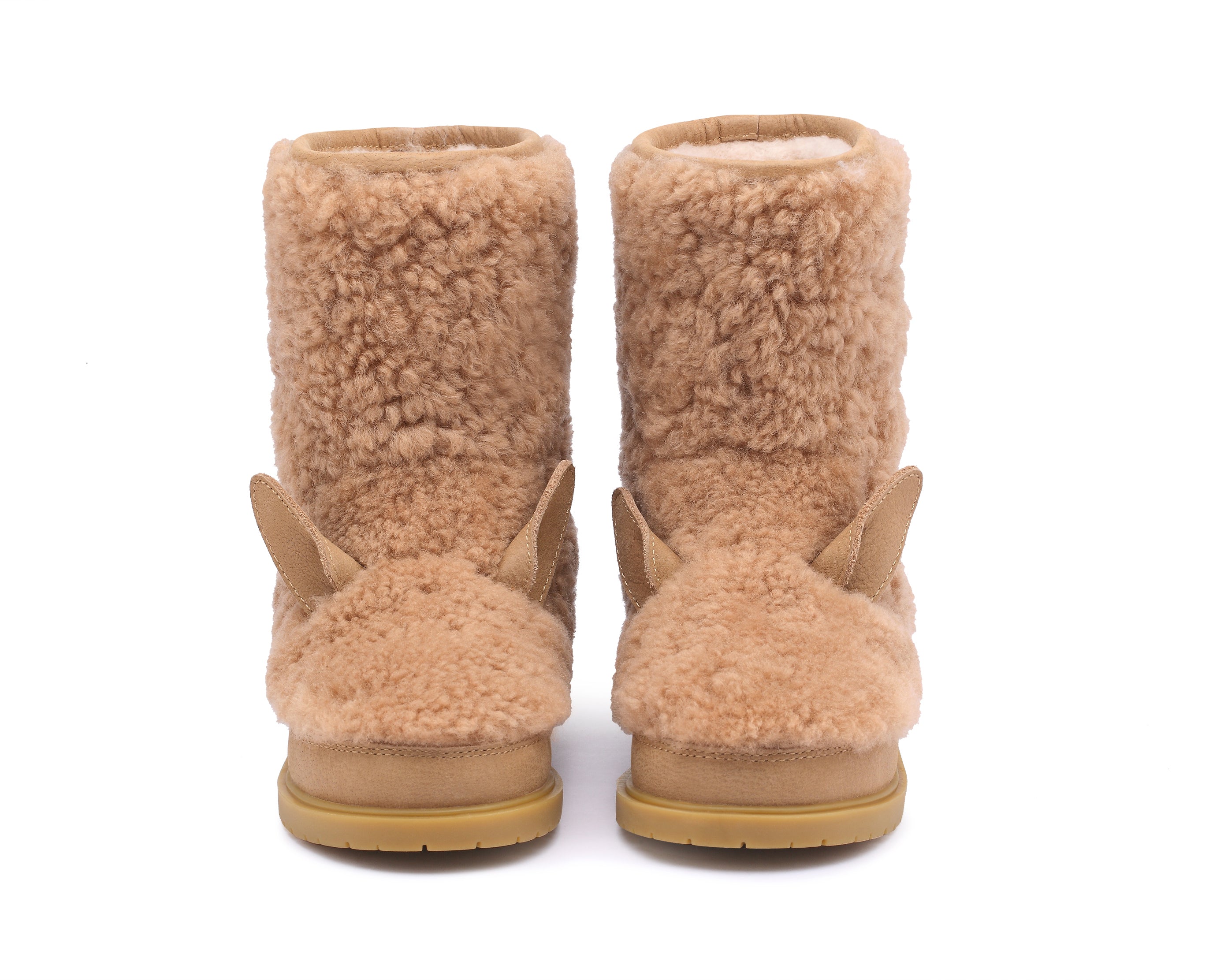 Wol gevoerde boots voor kinderen van het merk Donsje in de kleur bruin