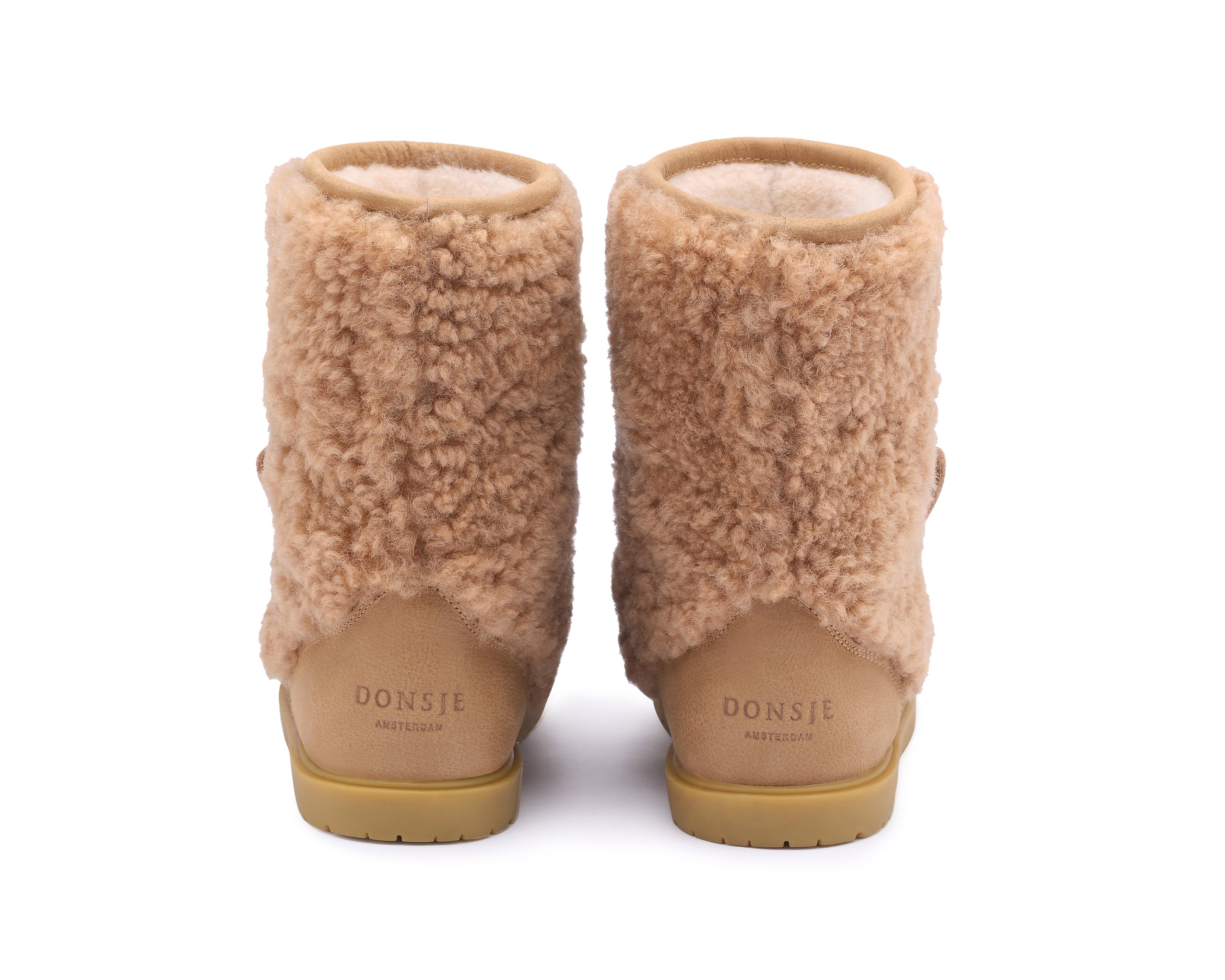 Wol gevoerde boots voor kinderen van het merk Donsje in de kleur bruin